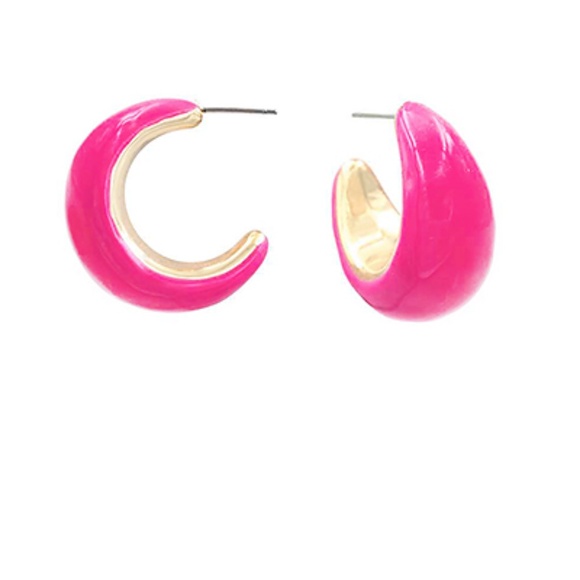 Color Coated Crescent Hoops - Picture 8 of 11